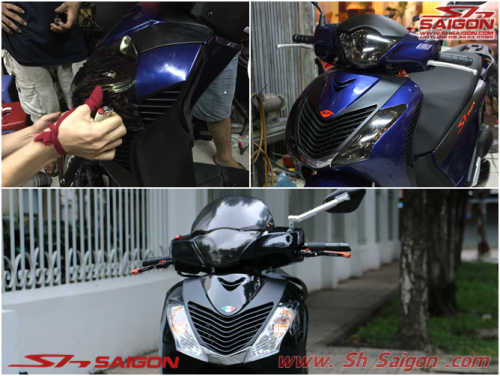 Dán decal màu khói trong suốt cho chóa đèn xe Sh