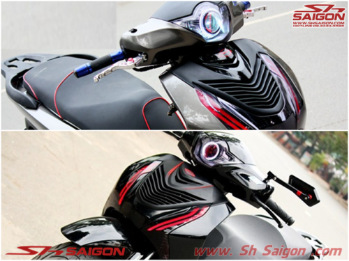 Độ gương cầu , đèn bi xenon siêu sáng cho xe Sh