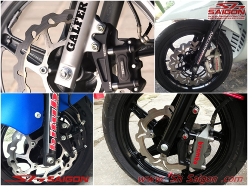 Heo dầu cao cấp Brembo , Galfer thắng dĩa trước độ đẹp cho Sh