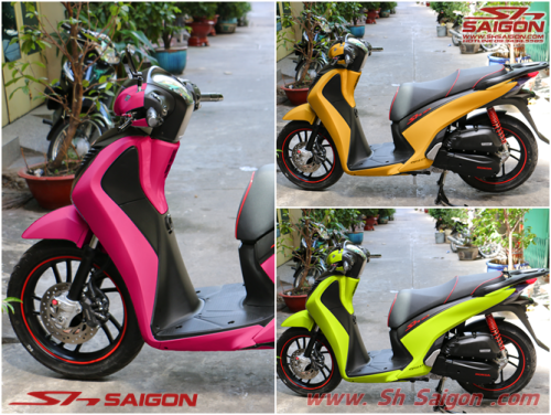Sơn dàn áo - sơn đổi màu xe Sh Việt 2015 2016